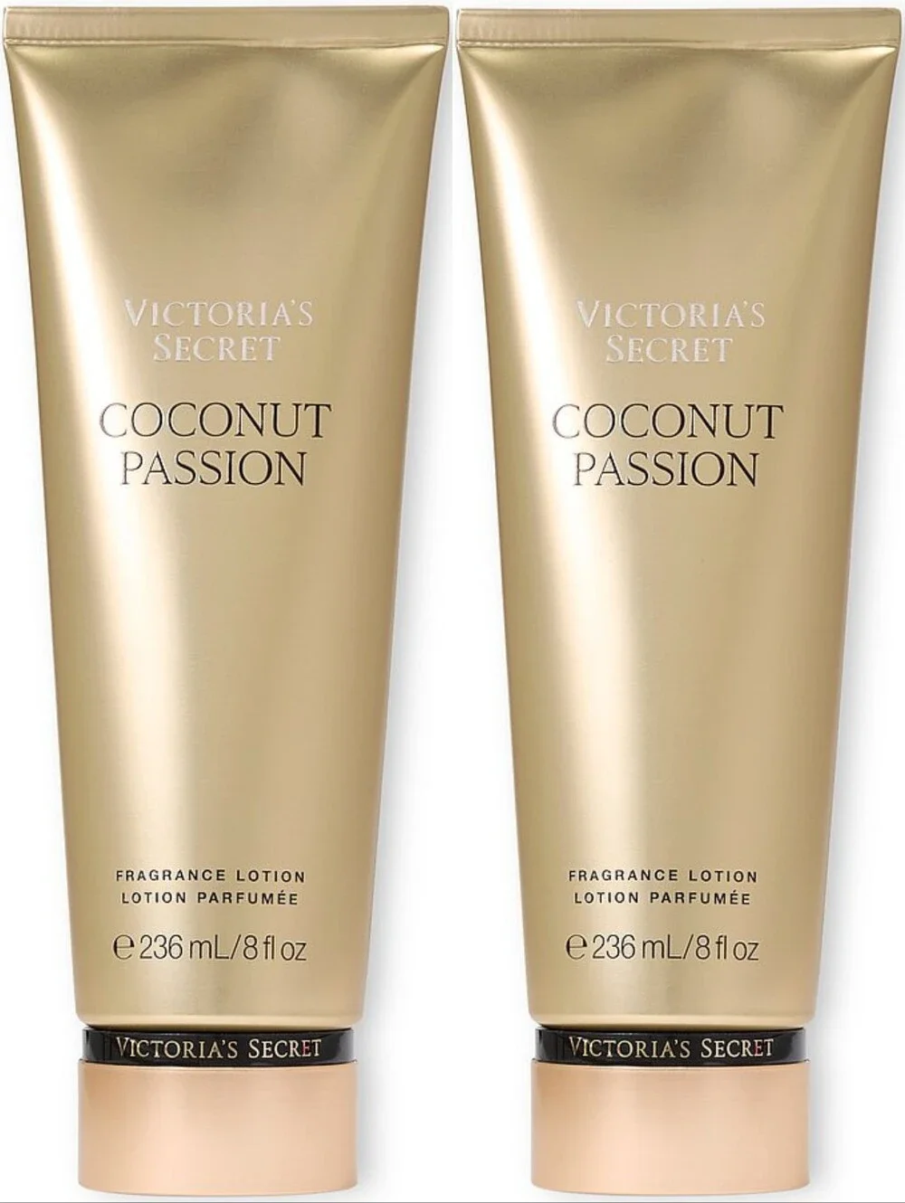 Victoria's Secret Coconut Passion Fragrance Body Lotion Set of 2 NEW